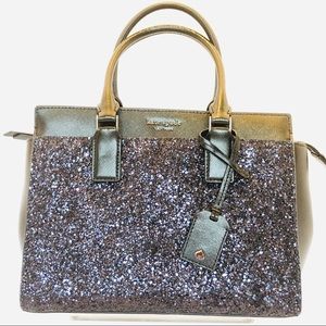 Cameron Glitter MetMidNavy Med Satchel Crossbody